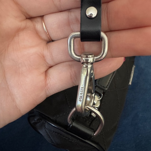 Prada Quilted Tessuto‎ Black Mini Barrel Pochette - Picture 6 of 12